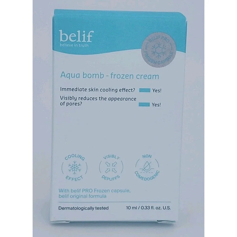 Belif Aqua Bomb Frozen Cream 10ml/0.33fl.oz. Travel Size New In Box